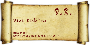 Vizi Klára névjegykártya