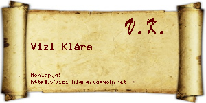 Vizi Klára névjegykártya