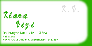 klara vizi business card
